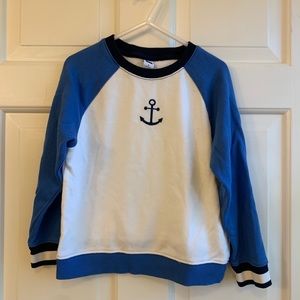JANIE AND JACK Blue Anchor Sweater, Size 5